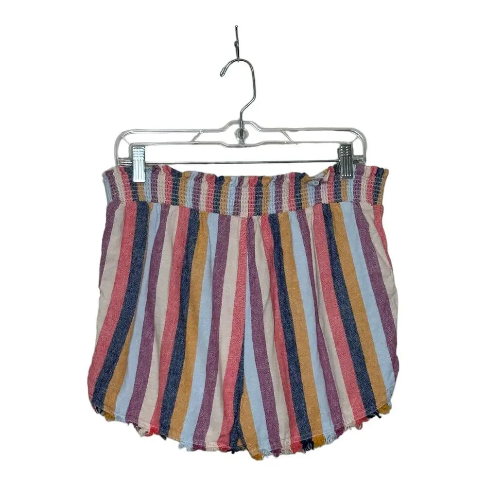 True Craft multicolor stripes pull on shorts size large - Picture 8 of 8